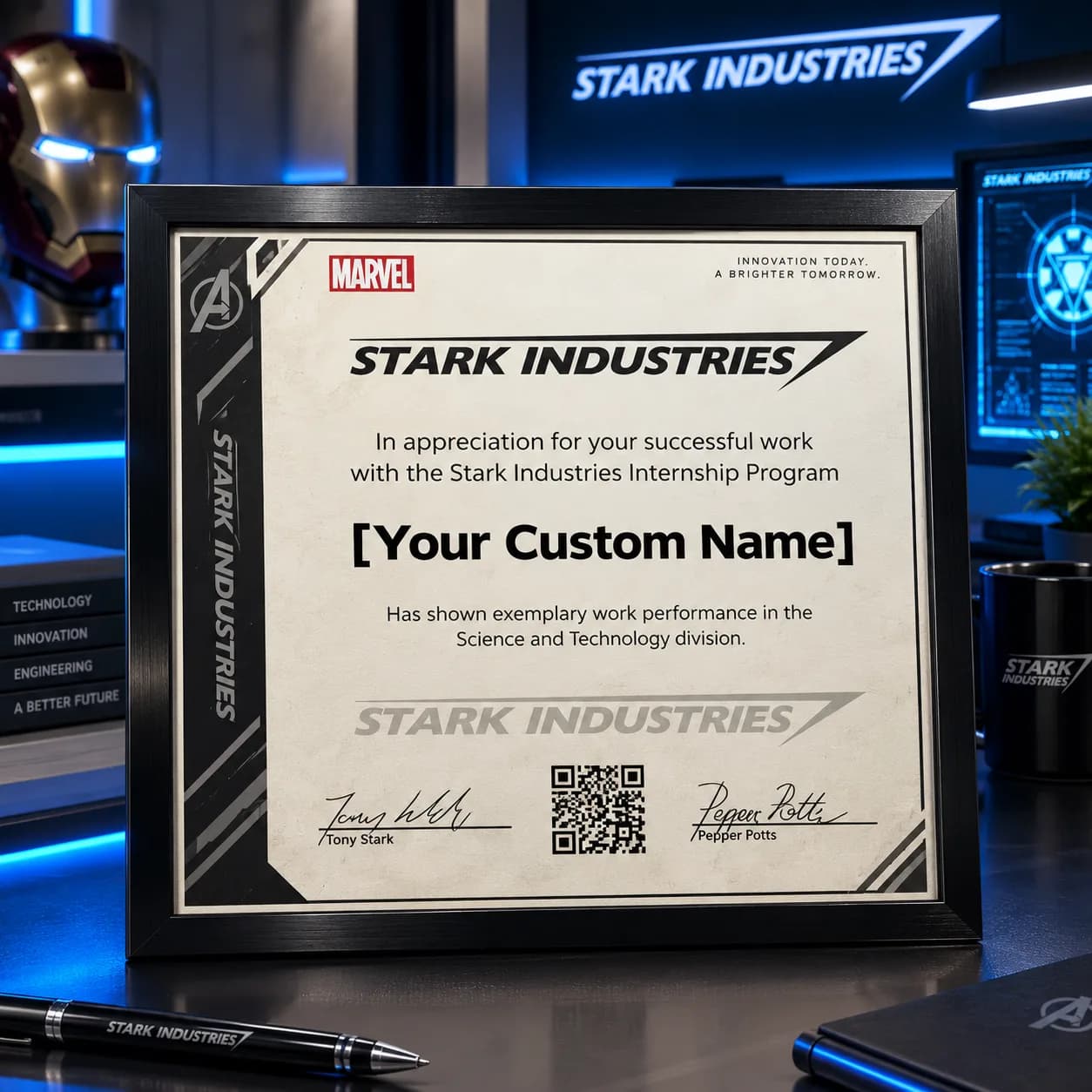 Stark Industries Elite Internship Certificate – Custom Name Edition